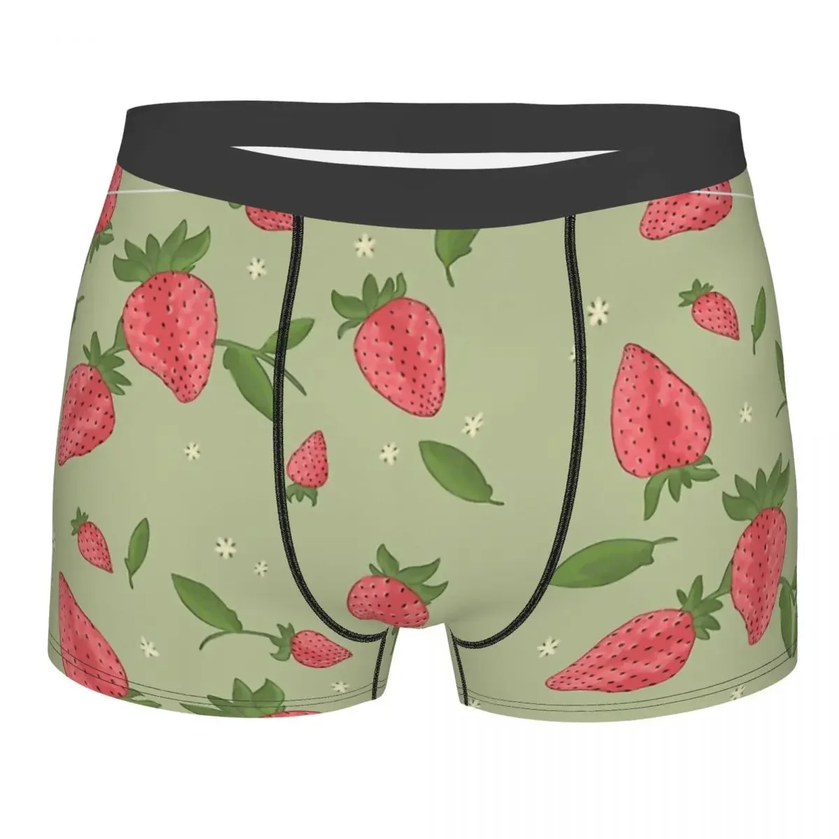 Cottagecore Rural Aesthetic Strawberries Underpants Cotton Panties Men's Underwear Ventilate Shorts Boxer Briefs