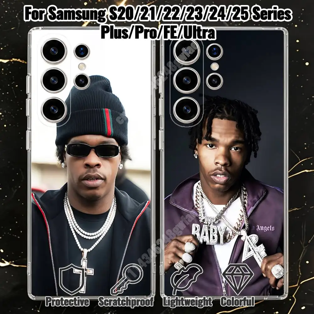 The Bigger Picture L-Lil Baby Phone Case for Samsung Galaxy S20 21 22 Ultra Plus S23 24 25 FE Lite Transparent Bumper