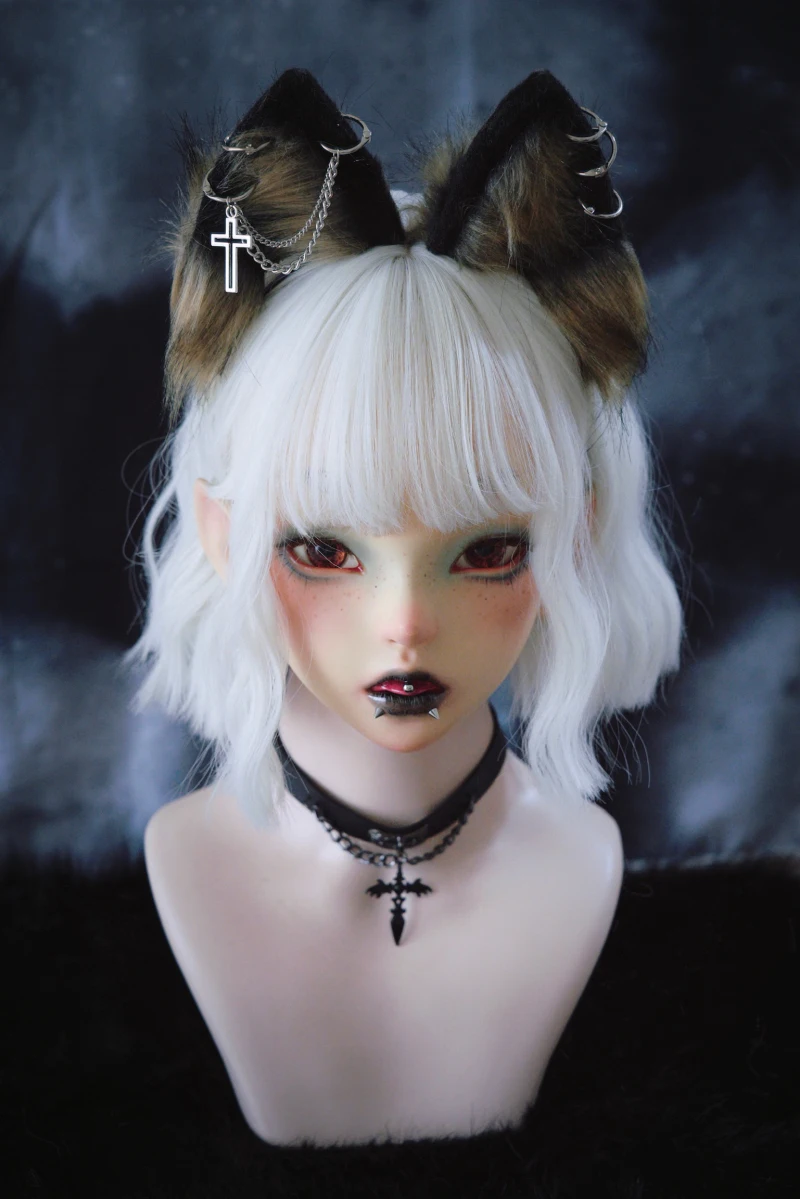 Harajuku Headwears Halloween Gothic Punk Headbands Lolita Wolf Ear Hairclips Cosplay Handcraft Party Costume headband