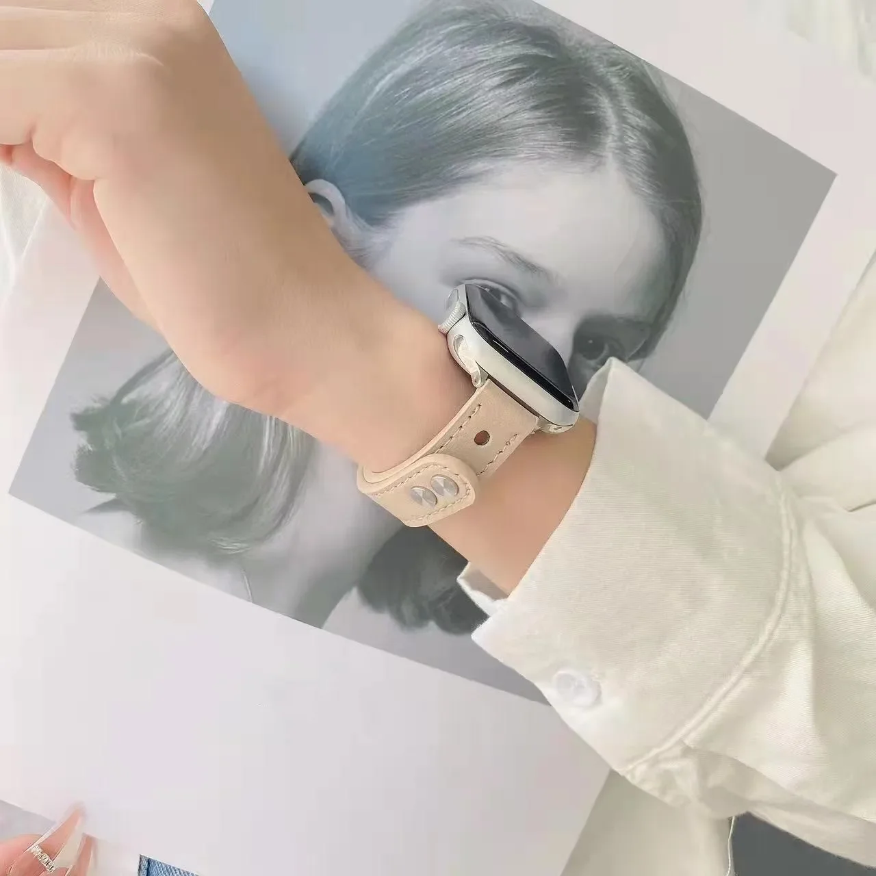 49mm Ultra Band for Apple Watch Strap 8SE 7 6 5 4 40/44mm Lady Bracelet for Iwatch Series 3 2 1 38/42mm Double Nail Slim Correa