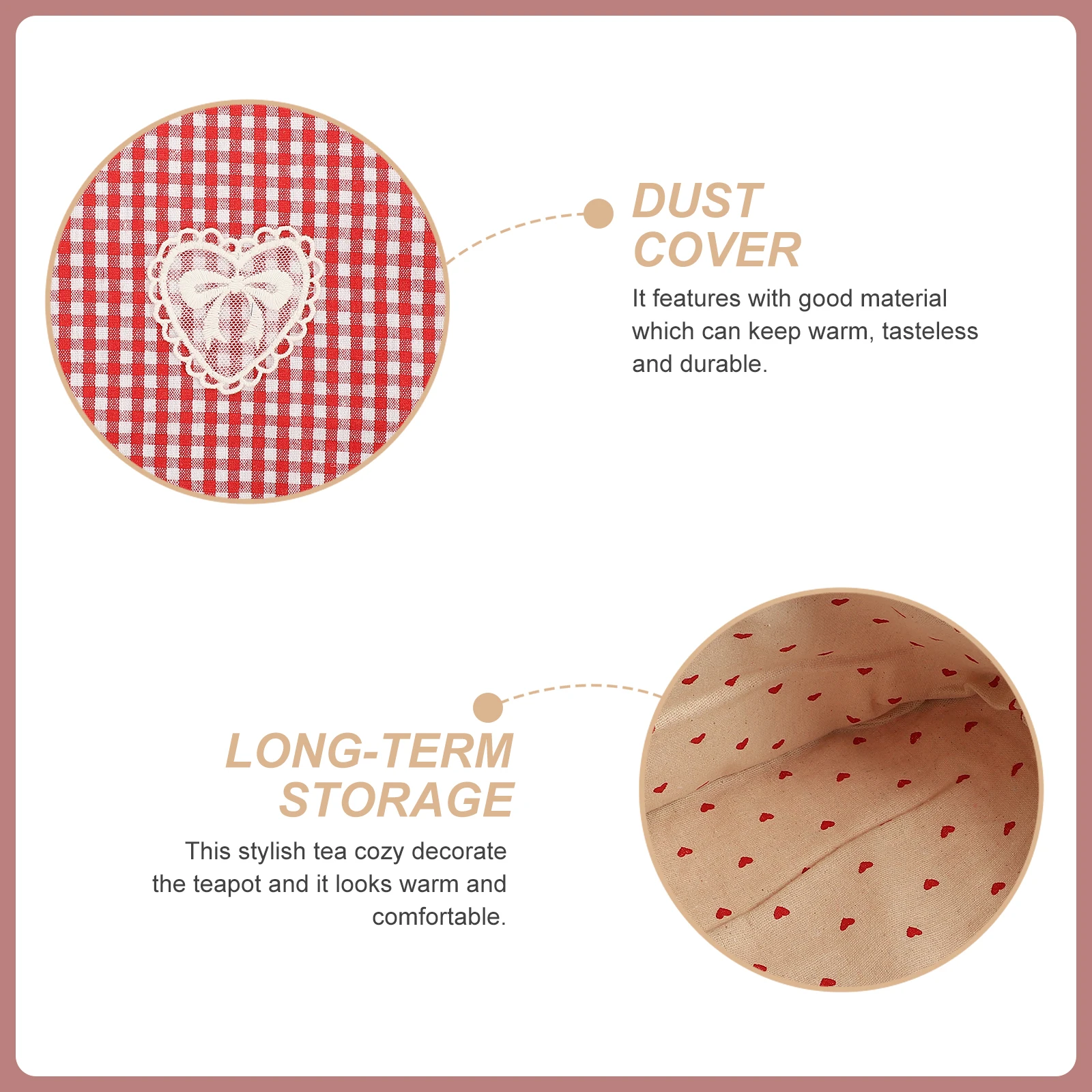 

Tea Cozy Insulation Cover Cotton Decorator Warmer Base Protector Lightweight Portable Dust Prevention Household Tea Cosy Teapot