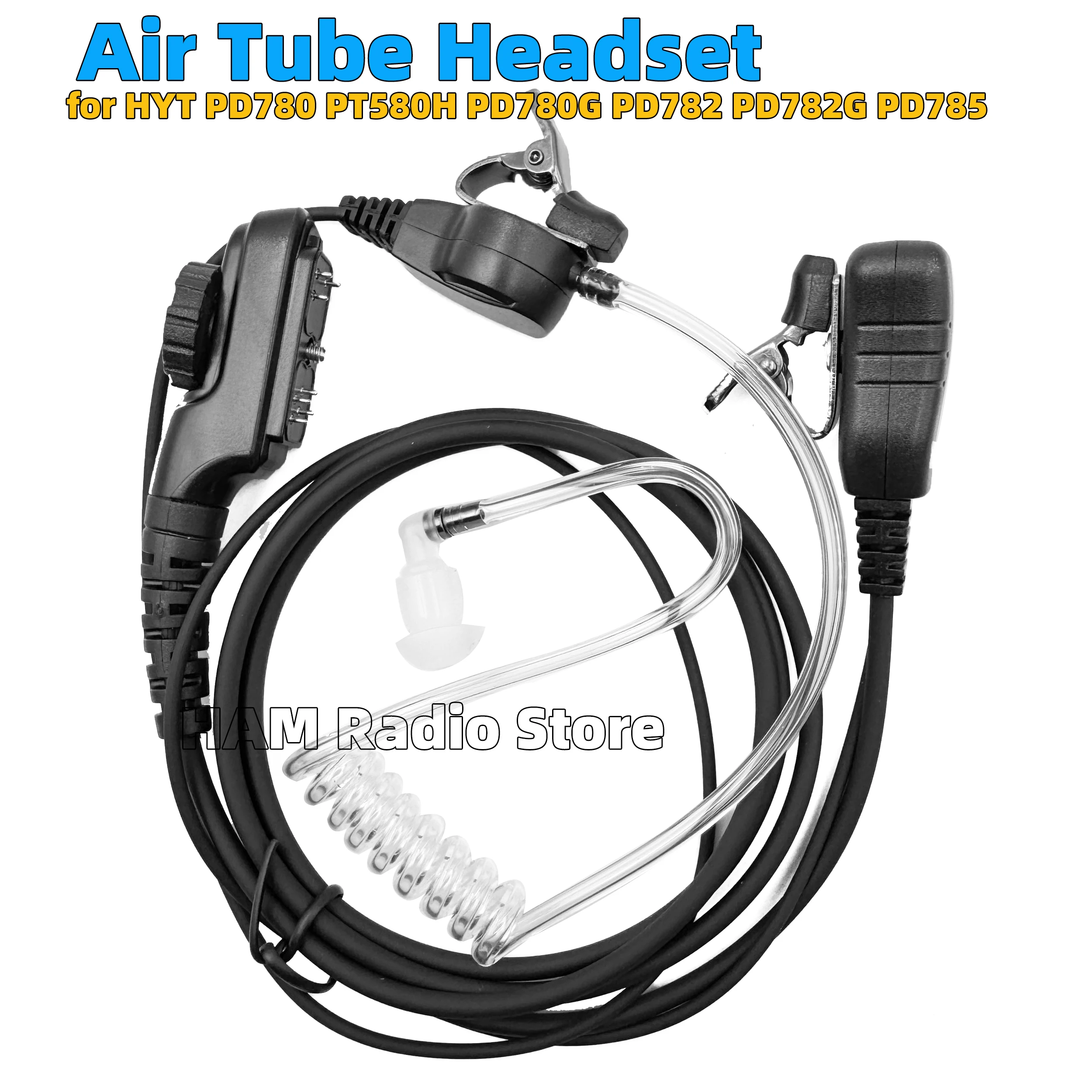 

Воздушная трубка, микрофонная гарнитура для Hytera Walkie Talkie, наушник PD780 PT580H PD780G PD782 PD782G PD785, радионаушники