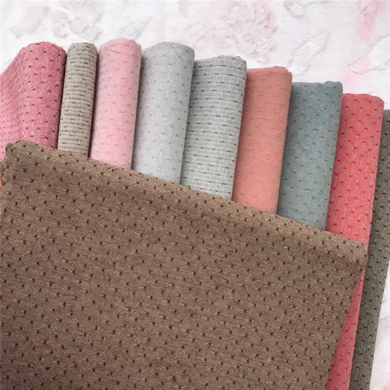 Japanese Yarn Dyed Cotton Fabric Material for Clothes Telas Patchwork Algodon Yarn-dyed Fabric for DIY Bag Mat Doll Sewing Cloth