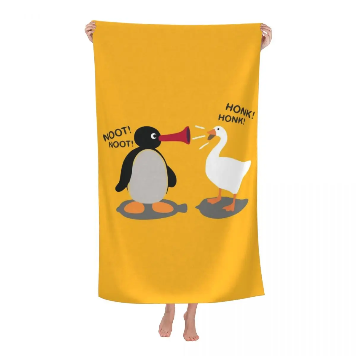 

Customized Quick Drying Microfiber Bath Beach Towel Soft Linen Pingu Cartoon Sports Shower Towels