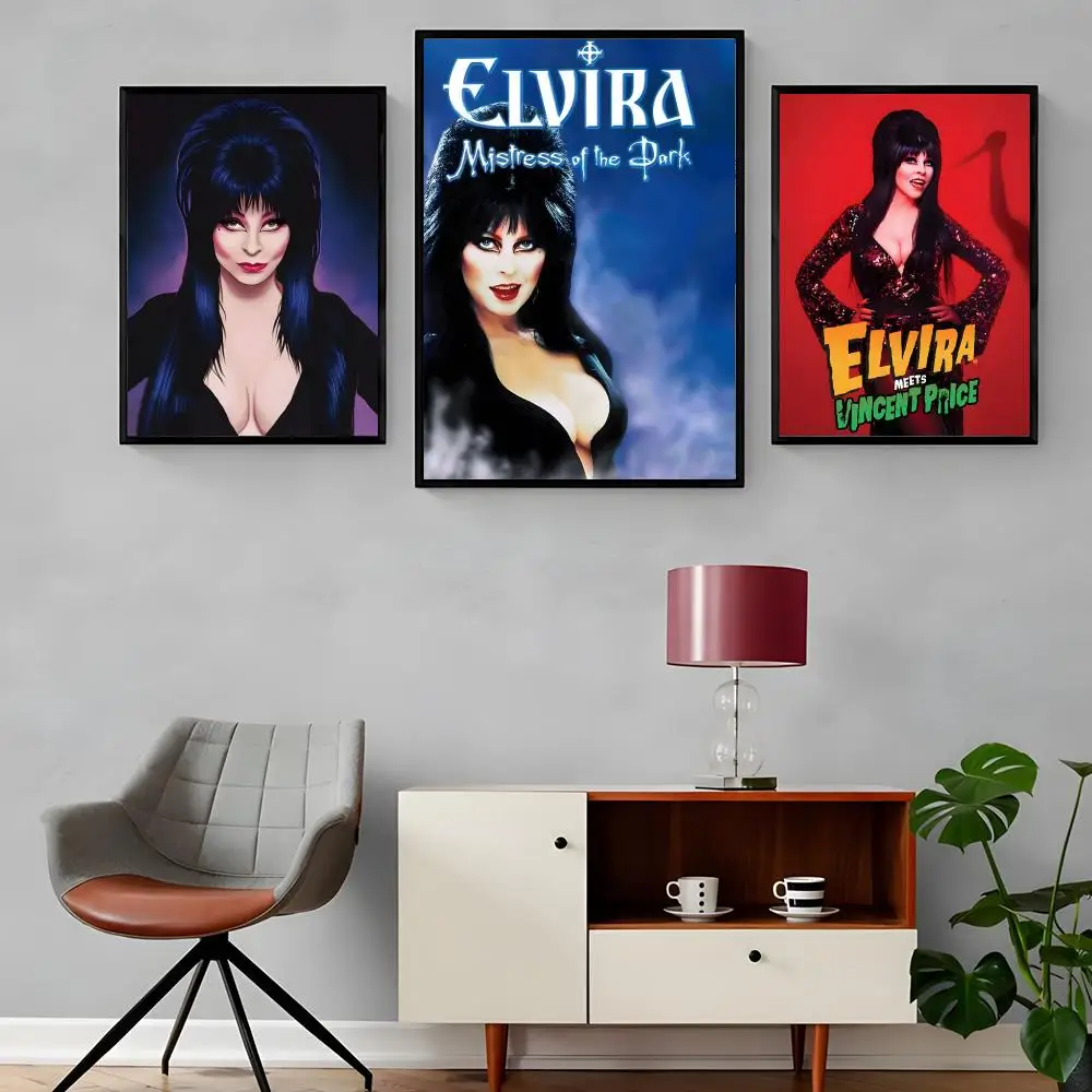 Elvira Mistress of the Dark Painting Calligraphy Canvas Poster: Crease Free Waterproof Durable All Space Wall Decor