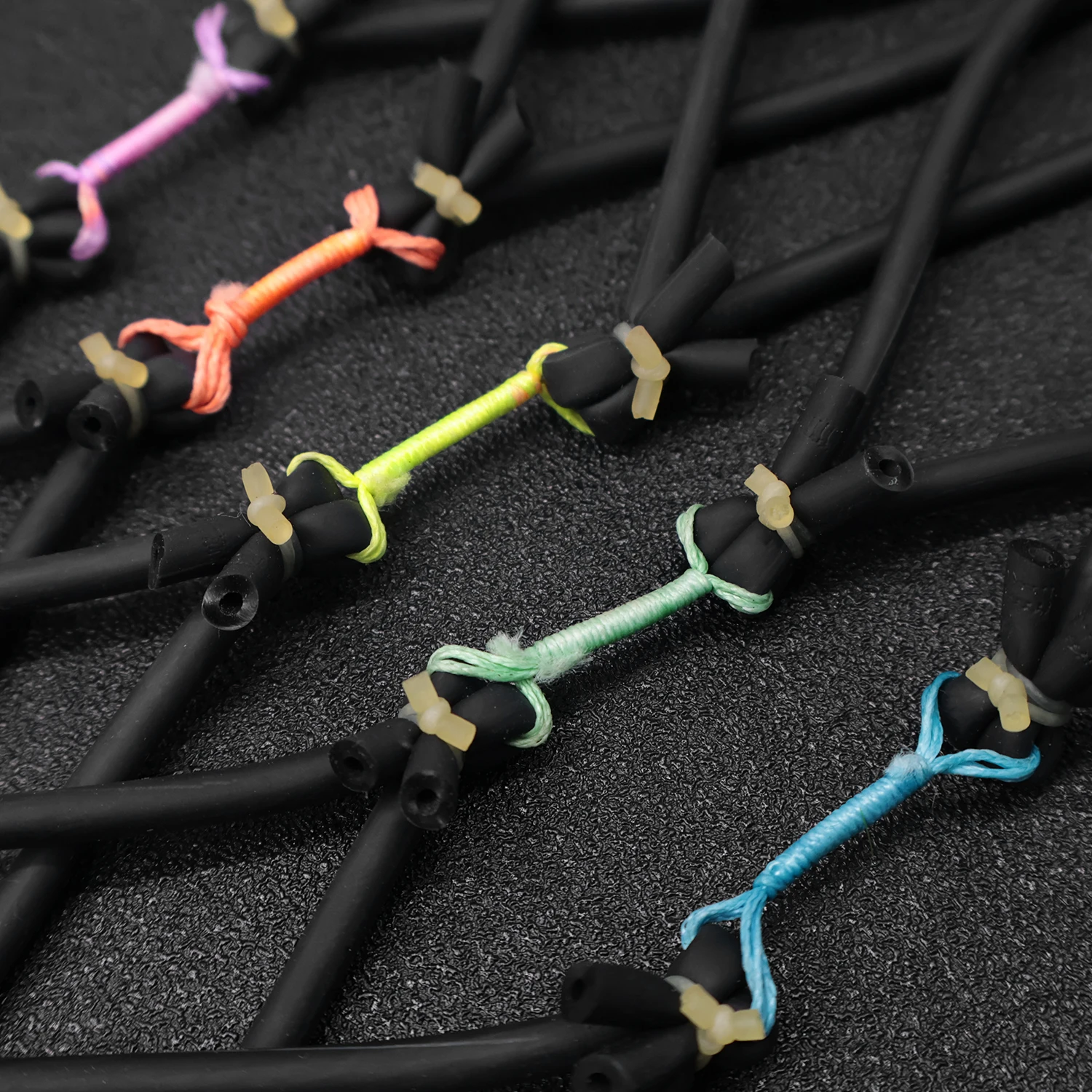 Slingshot Shooting Tubular Rubber Band 1745 Black Traditional Double Loop High Elasticity Hunting Target Accessories