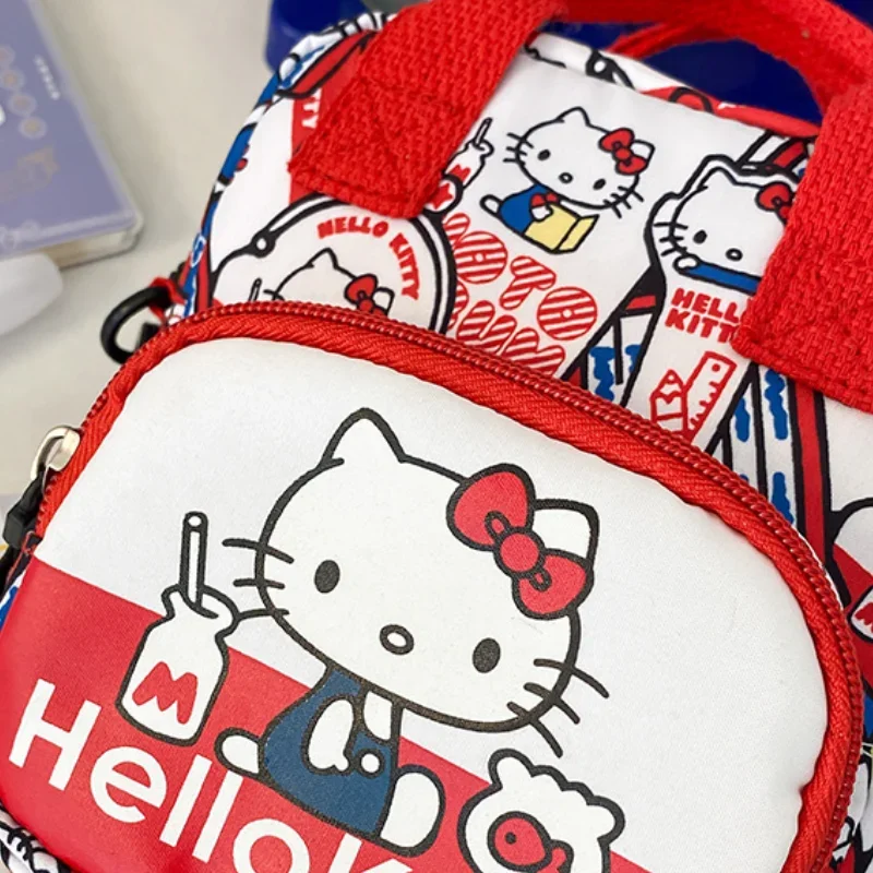 Sanrio HelloKitty Messenger Bag Anime Cartoon Cute Printing Fashion Leisure Crossbody Bag Torba na ramię Regulowany pasek na ramię