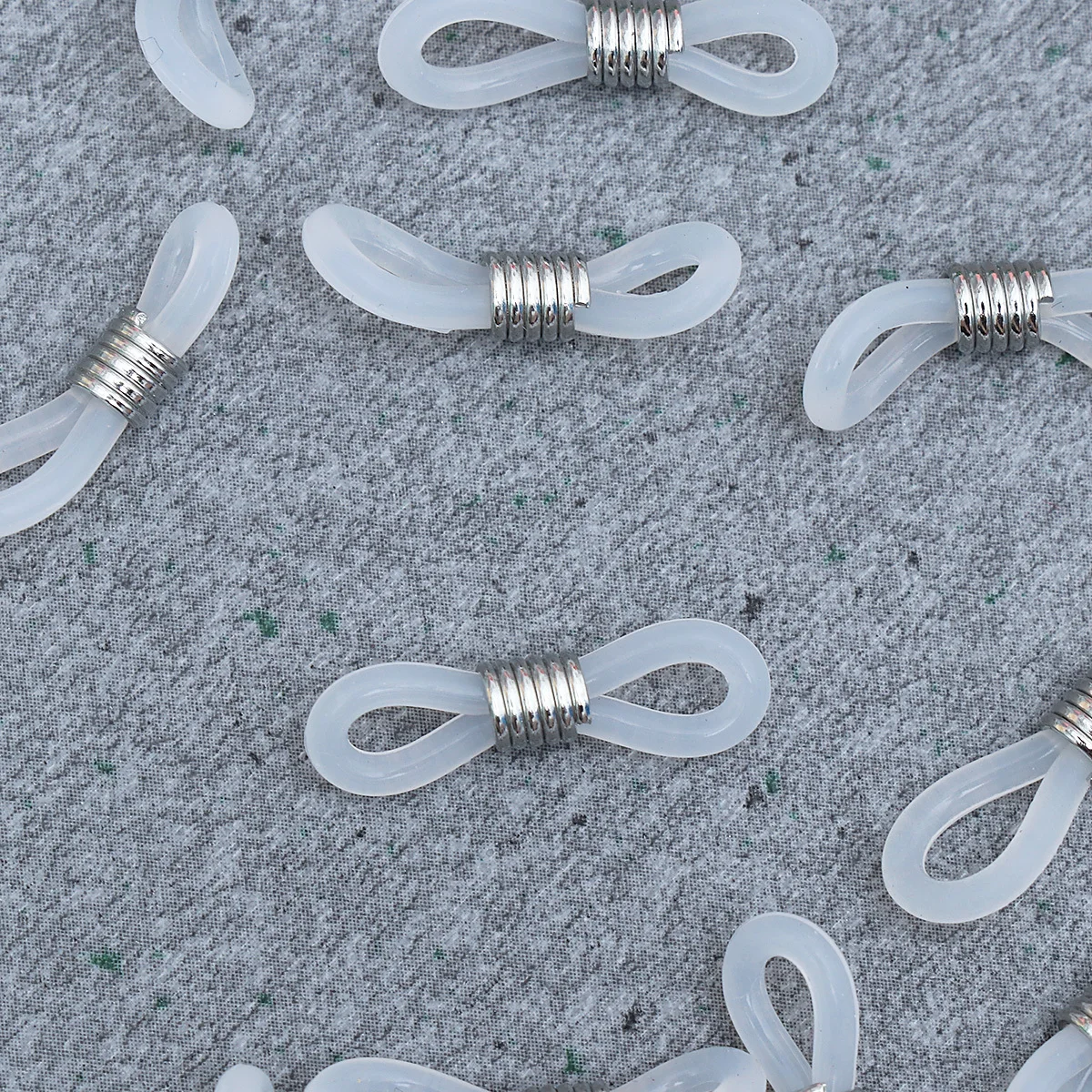 

100pcs Eyeglass Chain Silicone Ring Adjustable Non-Slip Holder For Glasses Temples Diy Eyewear Accessory Jewelry Making Craft