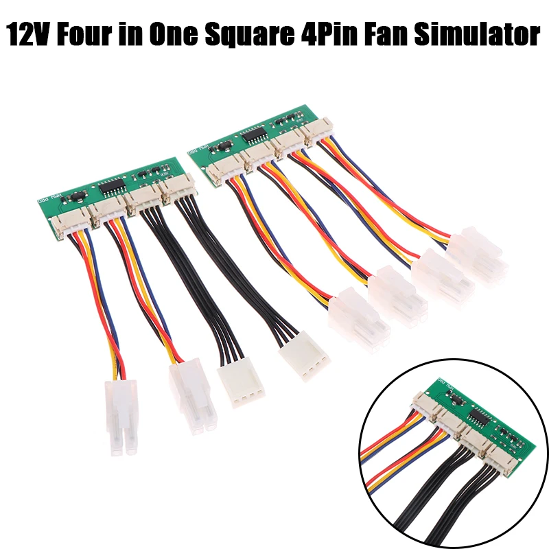 1PCS 12V 4-in-1 Square 4Pin Fan Simulator Emulator Special For Antminer S21 S19kpro T21 KS5 KS5pro Fan Spoofer Dummer