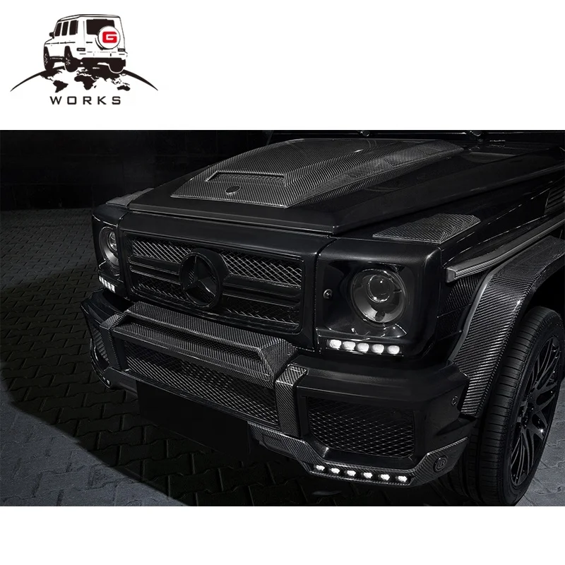 

STLF1990~2018 Year G Class W463 G63 B Style Carbon Fiber Car Front Lip Front Spoiler of W463 G63 Front Diffuser