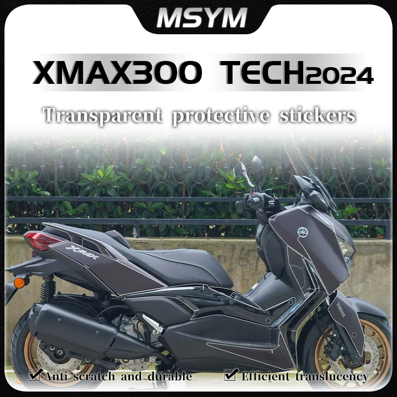 For Yamaha Xmax300 XMAX X MAX 300 TECH 2024 invisible car body protective film and transparent sticker modification accessories