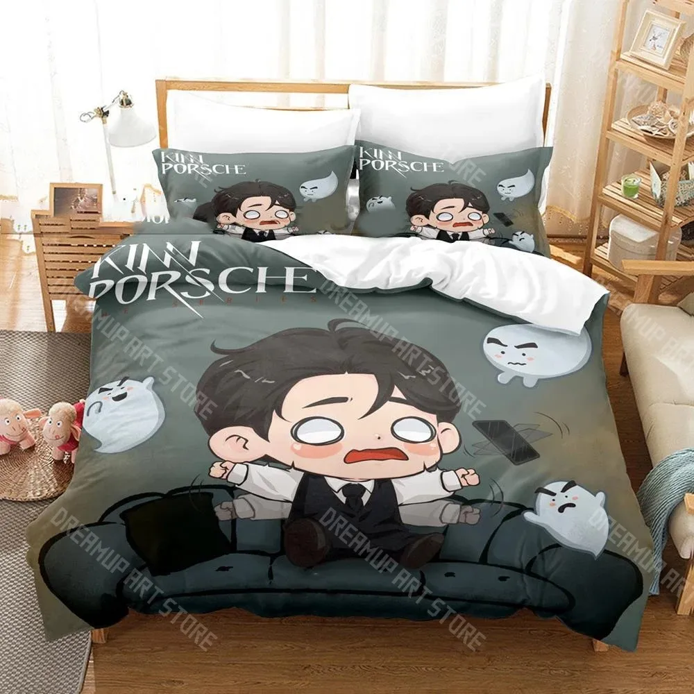 3D Printed KinnPorsche Mileapo Bedding Set for Boys Girls Duvet Cover Pillowcase Twin Queen King Full Single Double Sizes