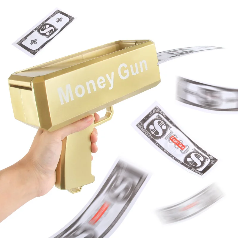 Shoot Money Gun Toy Party Banknote Pistol Paper Money Shooter Machine Funny Game Gift Party Supply festival Kids gifts Toys