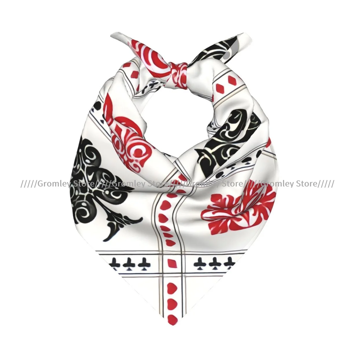 

Playing Cards Suits Vintage Style Square Bandana Outdoor Sports Headwear Scarf
