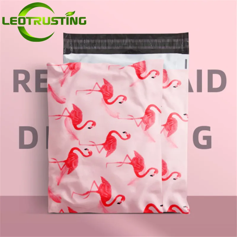 10PCS/50PCS Pink Flamingo Poly Mailer Adhesive Envelopes Bag Courier Plastic Mailing Shoes Boxes T-shirt Gift Packaging Pouches