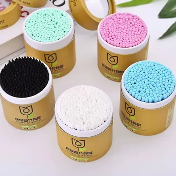 200pcs במבוק כותנה ספוגית עץ מקלות כותנה רכים ניקוי של אוזניים טמפונים cotonete pampons בריאות בריאות יופי