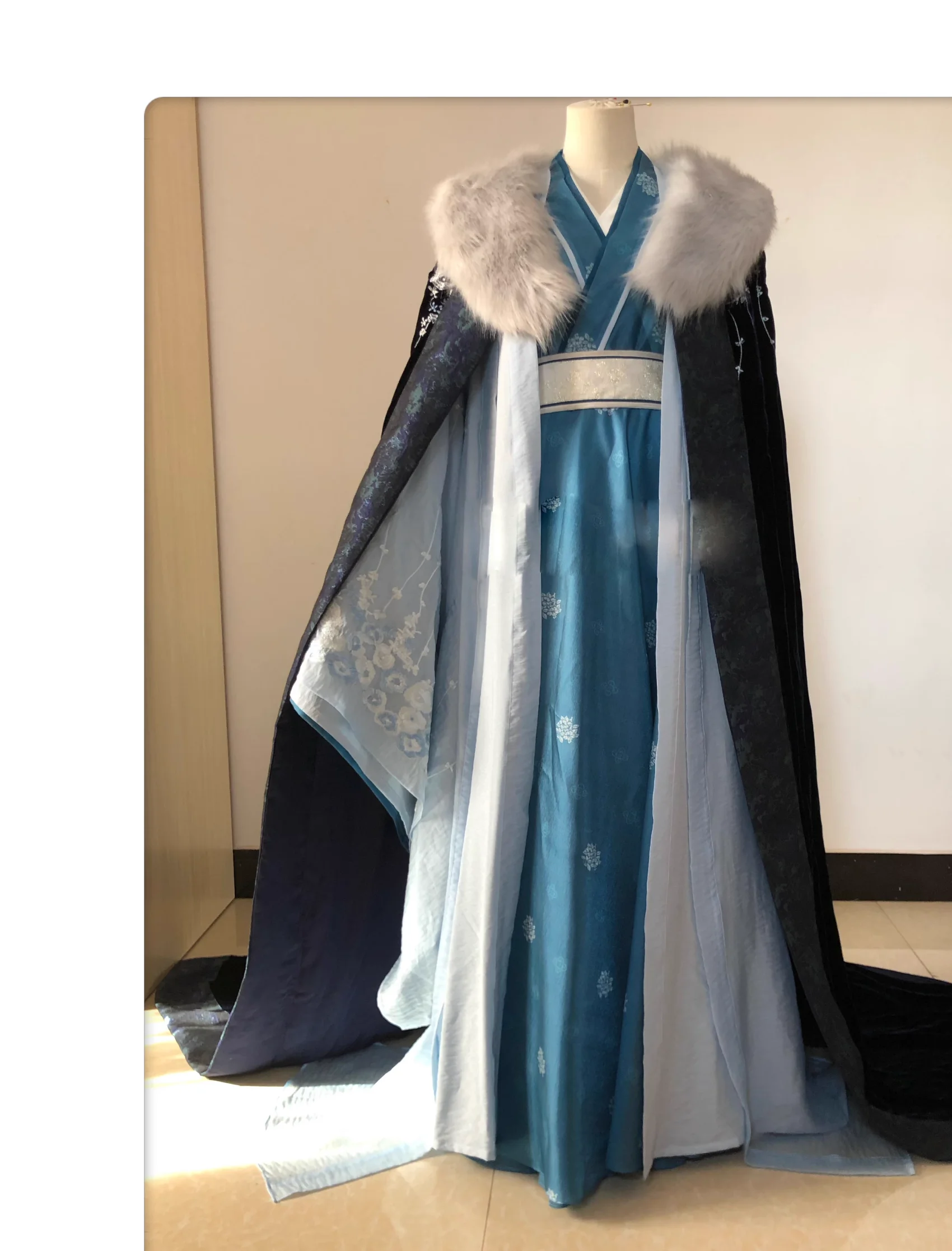 Hot Drama Yun Zhi Yu My Journey To You Actress Yu Shuxin Same Design Wei Jin Period Wide Sleeve Costume Stage Performance Hanfu