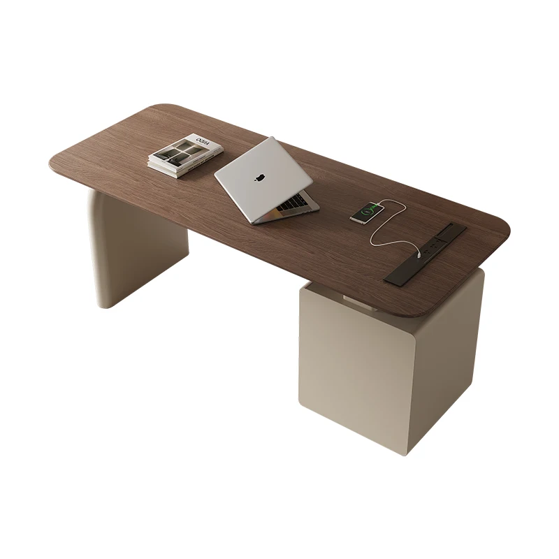 

Cream style desk, retro home computer desk, light luxury minimalist desk