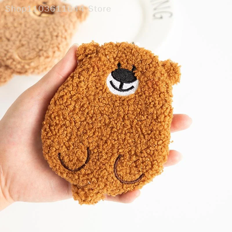 Little Bear Plüsch Cartoon Zero Wallet Girl Heart Mini Kopfhörertasche Lippenstift Aufbewahrungstasche