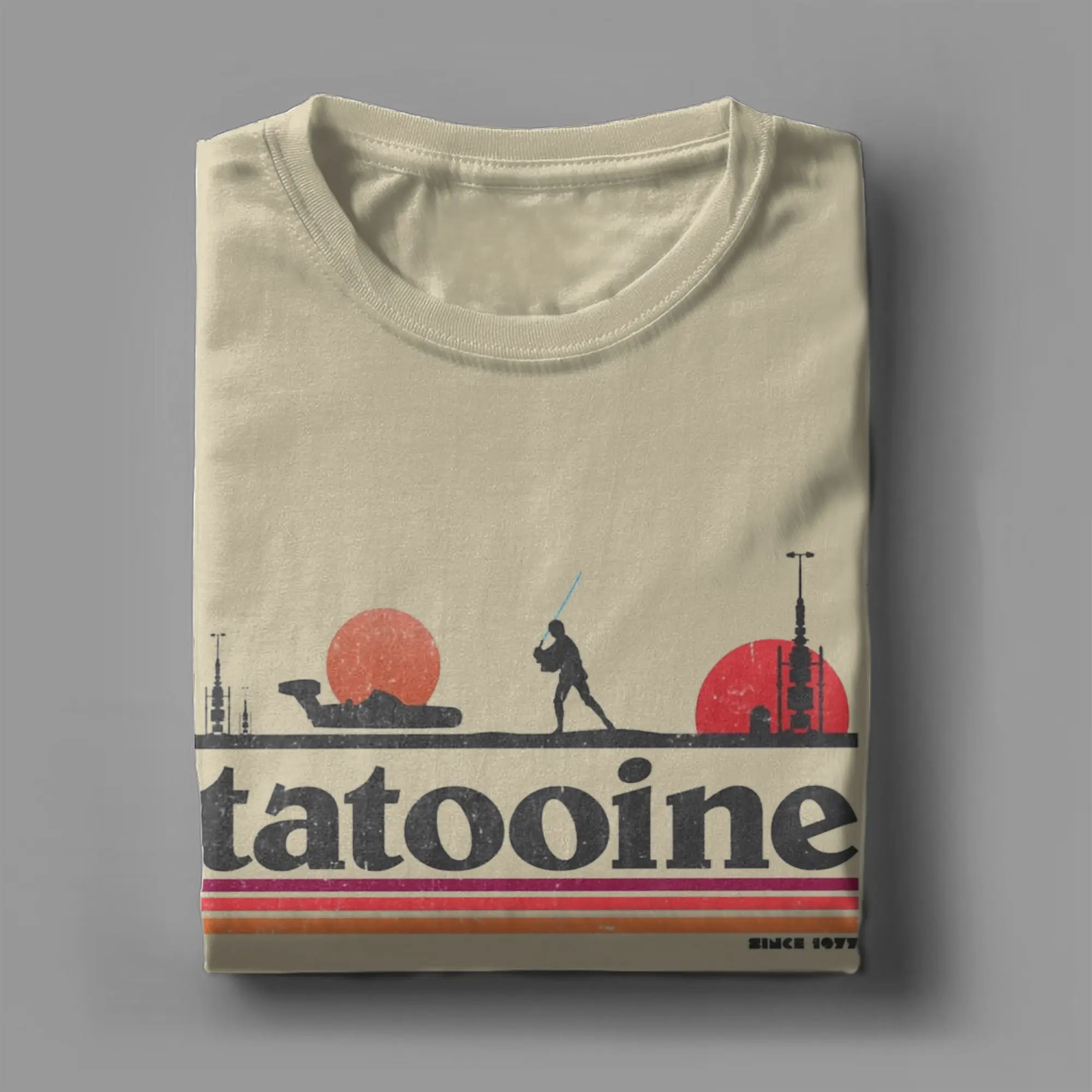 Casual Planet Sky Tatooine T-Shirts for Men Crewneck Cotton T Shirt  Short Sleeve Tee Shirt Classic Clothes image 4