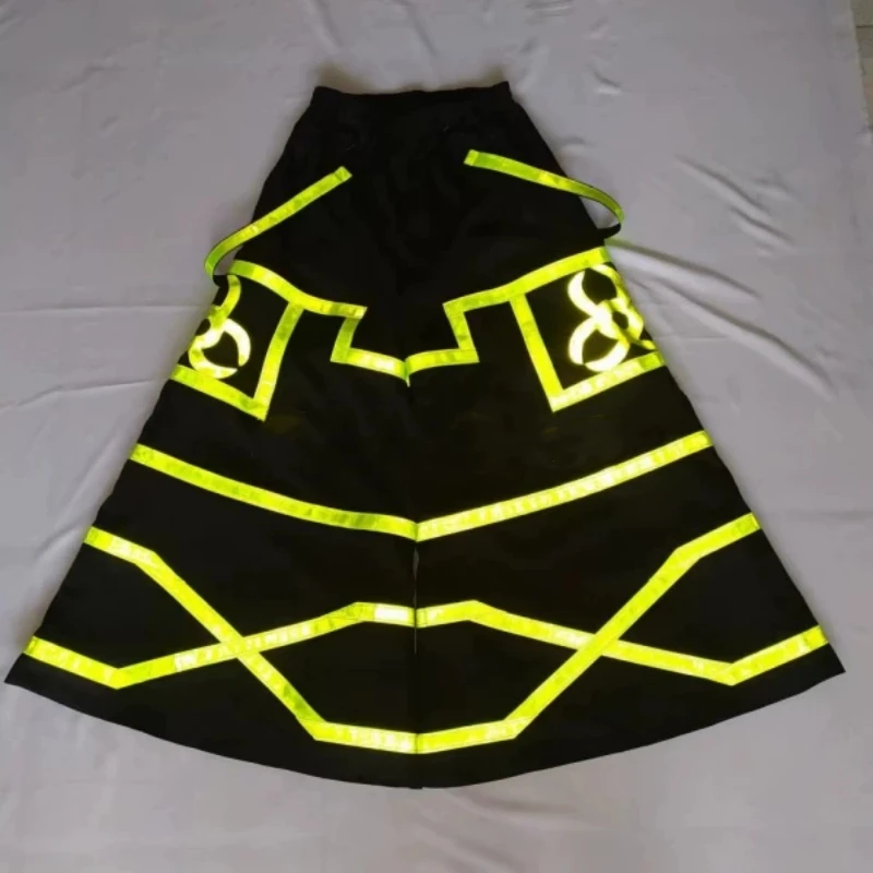 Melbourne Shuffle Pants New Pattern Luminous Dancing Pants Cool Flared Reflective Dance Trousers Hip Hop Street Cool