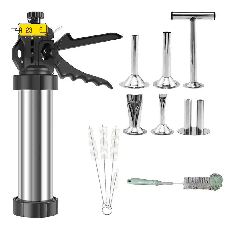 

A23E-машина для изготовления колбас, вяленая машина для колбас из нержавеющей стали с 5 насадками, щетками, толкателем мяса для кухни