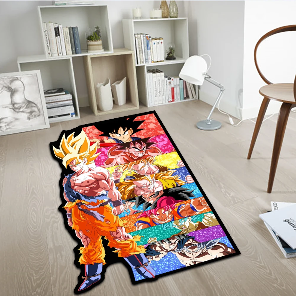 Karpetten Anime Kid Goku Vegeta Trunks Dragon Ball Z Figuren Gedrukt Onregelmatig Creatief Tapijt voor Home Decor