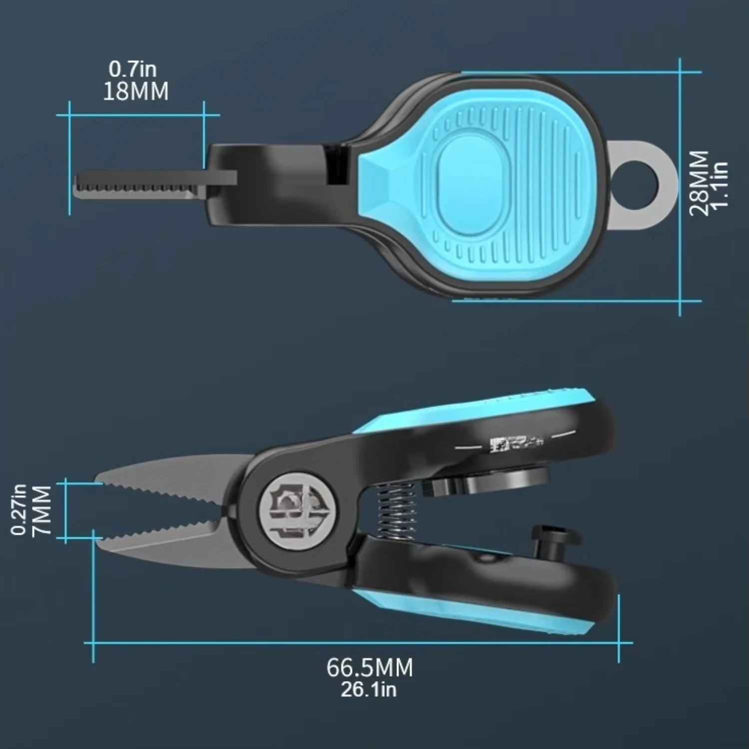 Tijeras de pesca acero inoxidable – Hoja dentada para señuelos y PE - imagen 2
