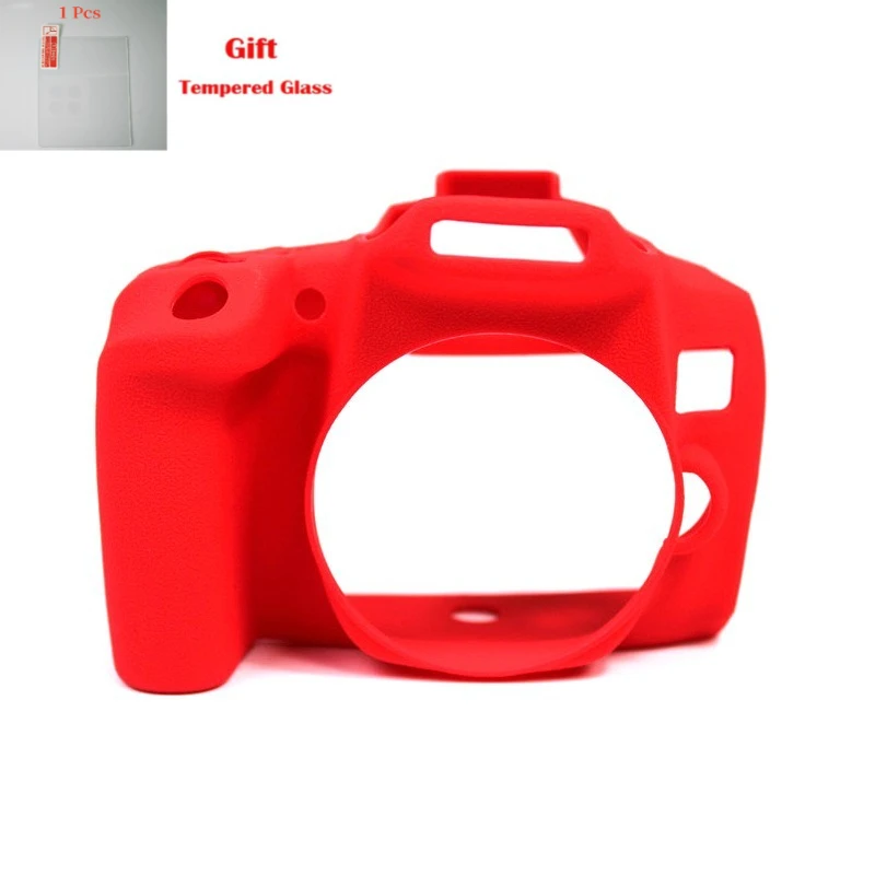 

Photography protective case, soft case bag For Canon EOS 850D SLR camera silicone cover soft rubber bag + free tempered film