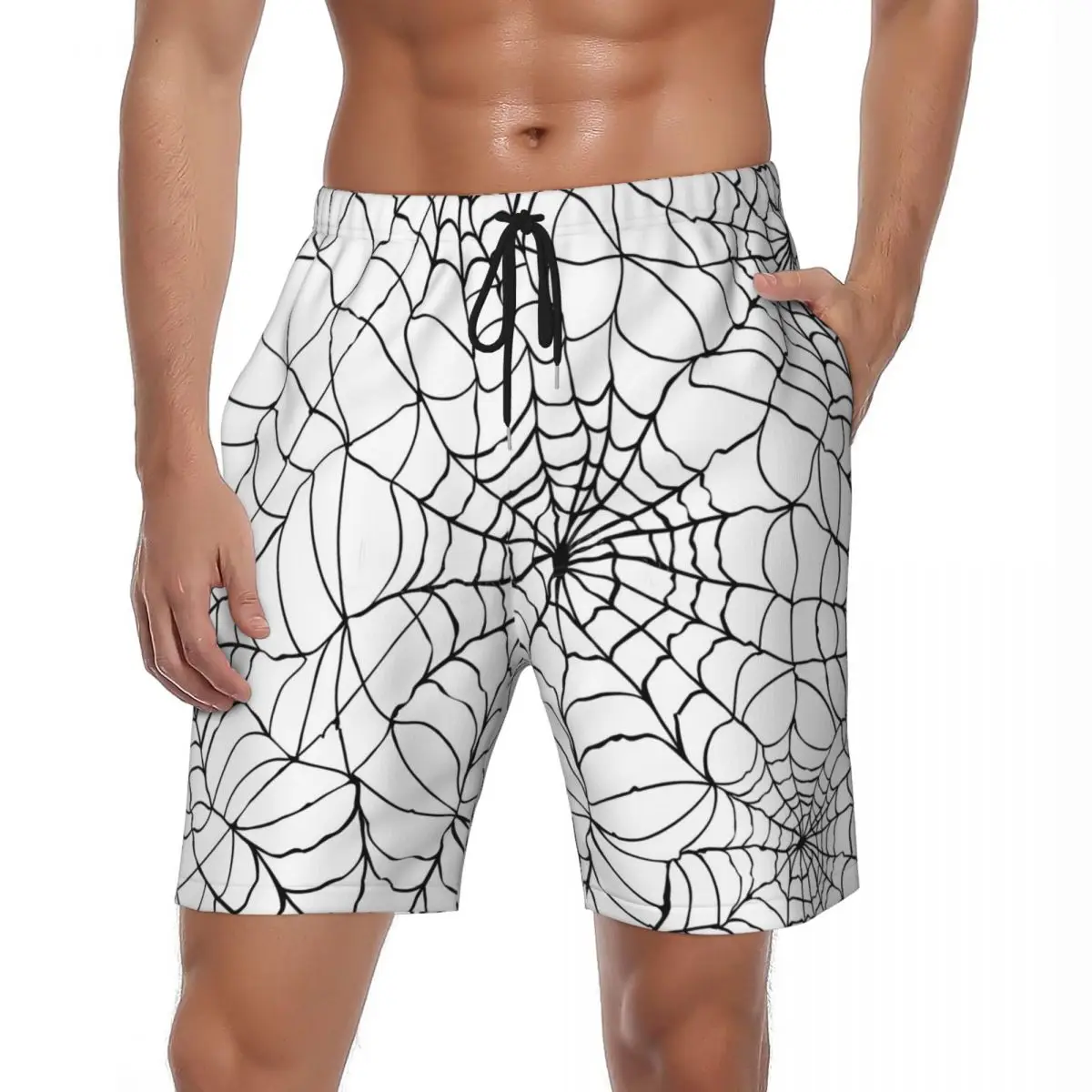 

Шорты для спортзала Spider Web, летняя модная крутая спортивная одежда, короткие штаны, мужские быстросохнущие классические брифы на заказ