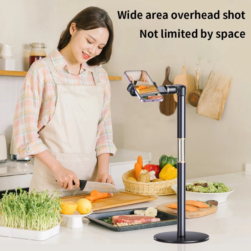 

Extendable Desktop Overhead Shooting Phone Magnetic Holder 360degree Rotatable Shooting Lazy Livestreaming Foldable Phone Holder