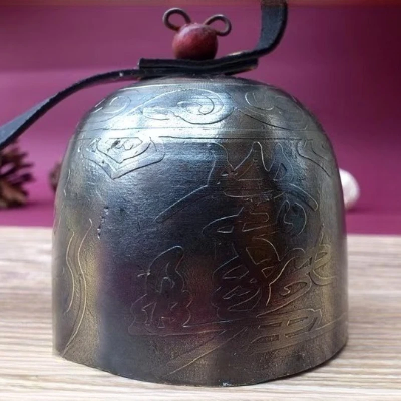 Campana de camello de cobre puro, campanas de viento curativas de sonido hechas a mano, campana de bocina Retro colgante portátil, campanas Zen, instrumento de percusión