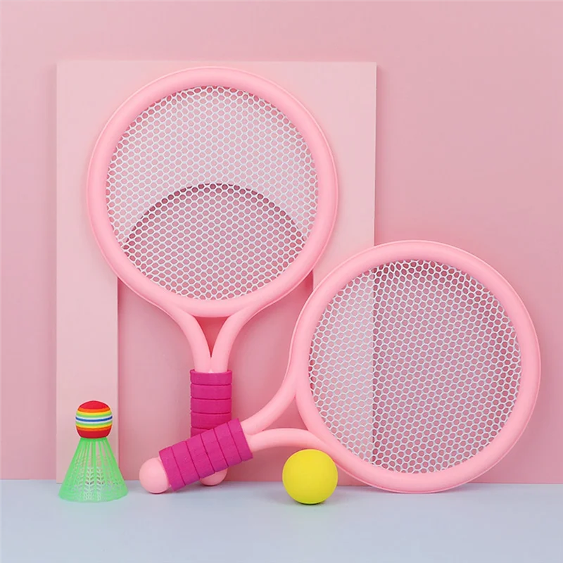 1 Set Pink Colour Beach Tennis Badminton Racket Set Outdoor Sports Mini Badminton Racket Children's Beach Racket