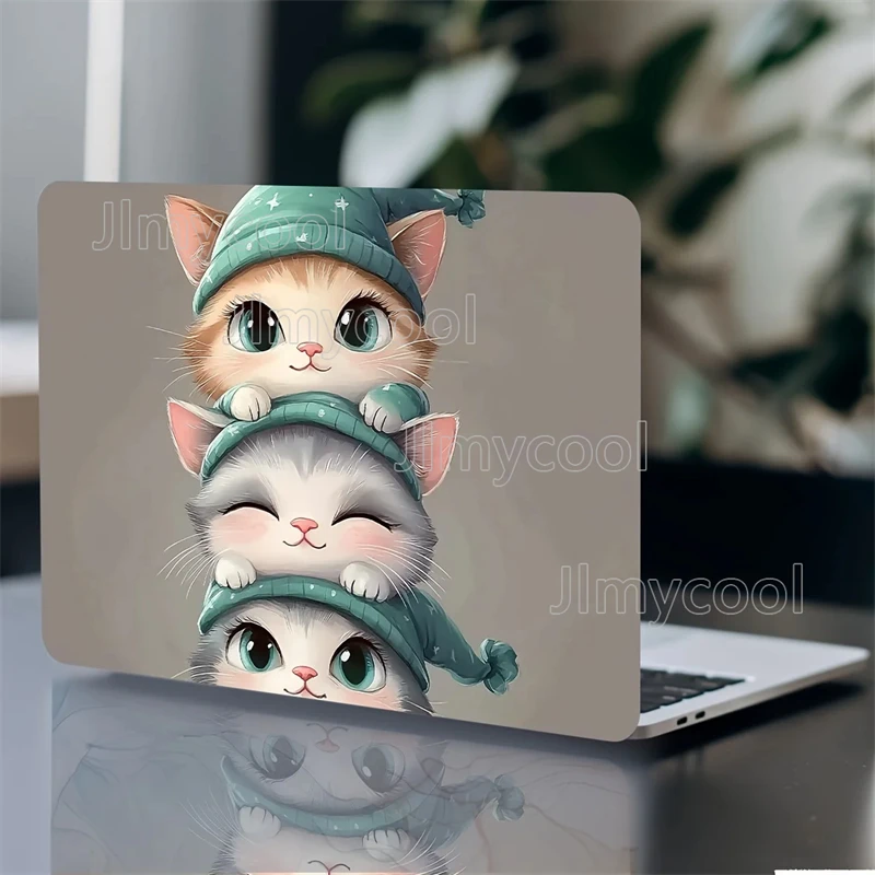 

A Set of Laptop Art Stickers and Protective Covers with 2 Cat Themes Which Are Waterproof and Scratch Resistant Decal