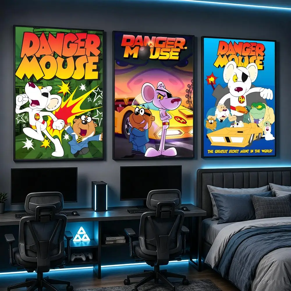 anime Danger Mouse Poster HD Poster Anime Aesthetic Wall Art For Game Anime Lovers Bedroom Gaming Room Decor Ideal Gift
