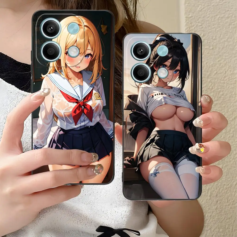 JK زي مدرسي فتاة جراب هاتف ل Xiaomi Redmi ملاحظة 14 13 12 11 S برو زائد 4G 5G الطباعة الملونة واقية غطاء الهاتف الذكي #1