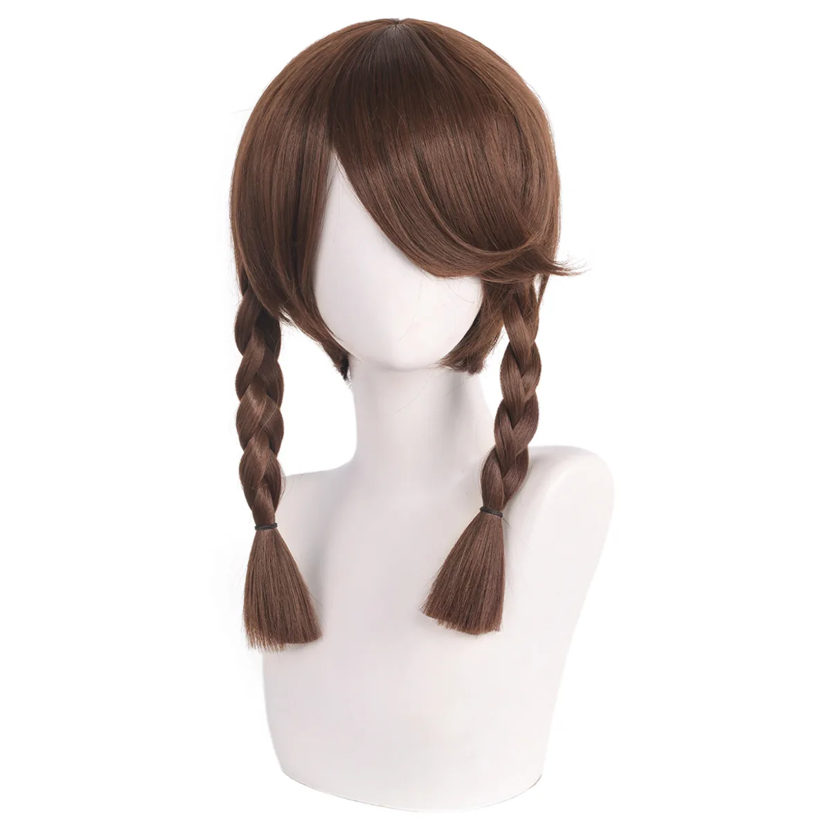 Synthetic Cosplay Wig Fox-Inspired Ombre Brown Mullet with Braided Sides Mantis Style Top Garden Event Party Hair