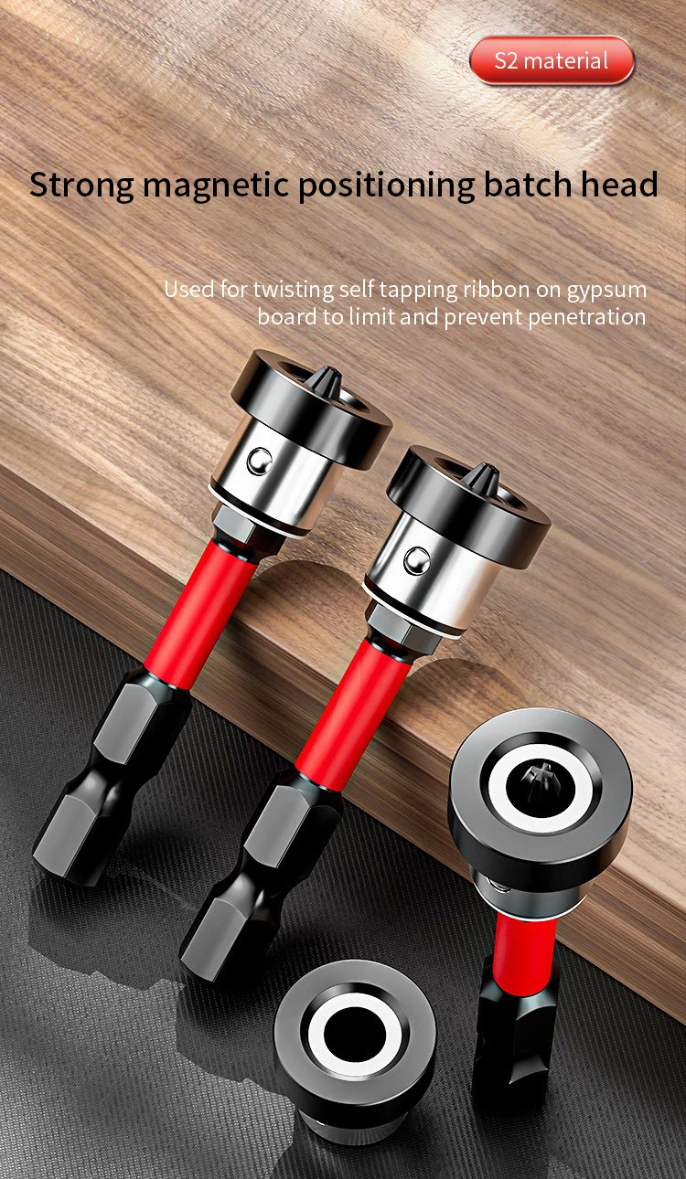 Positionierung Schraubendreher Bits Trockenbau Schraube Bits 50mm Gipskarton Gipskarton Schrauben Ortung Charge Kopf Bohren Werkzeuge – Detail 1