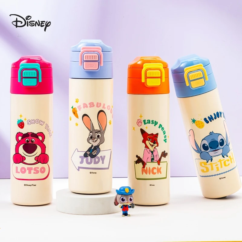 

Disney Zootopia Insulated Double-Spouted Water Bottle Portable Primary School Pupil's Cup