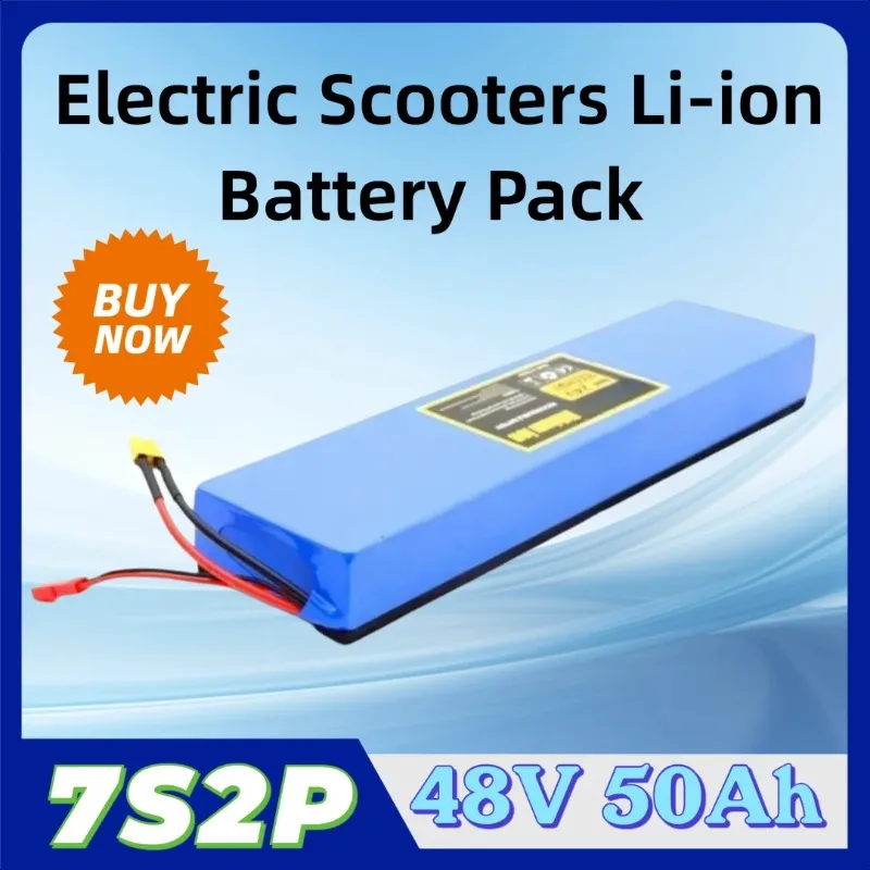 

48V 50Ah 18650 7S2P Electric Scooters Li-ion Rechargeable Battery Pack