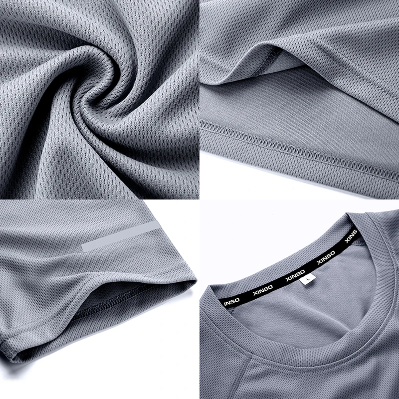 Sport Hemd Männer Fitness Strumpfhosen Quick Dry Lauf T-shirt Sportlich Tragen Gym Kleidung Sportswear T-Shirts Camiseta Laufende Hombre – Detail 10