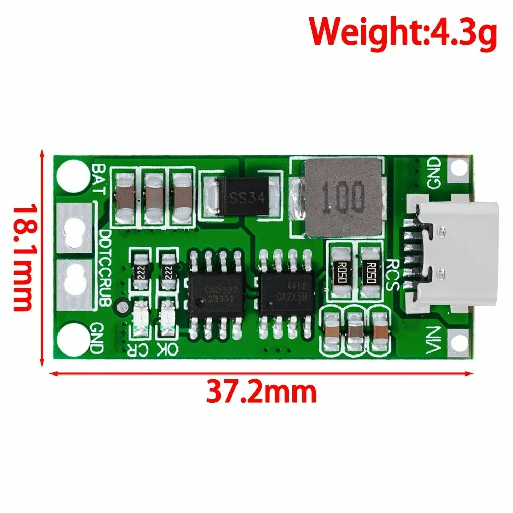 Multi-Cell 2S 3S 4S Type-C To 8.4V 12.6V 16.8V Step-Up Boost LiPo Polymer Li-Ion Charger 7.4V 11.1V 14.8V 18650 Lithium Battery