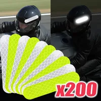 Cycling Helmet Reflective Sticker Night Safety Driving Warning Strips Car Motorcycle Bicycle Decorative Sticker Waterproof Decal