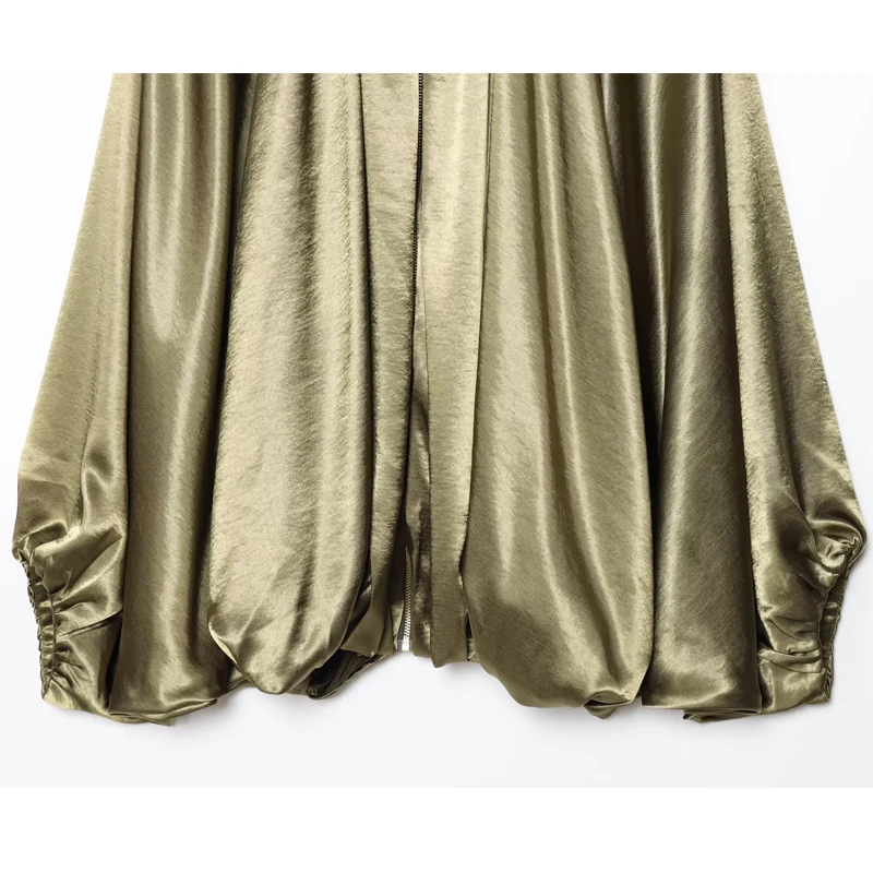 Dámské bomber bundy MUJER s volánky, nadýchaná oversized bunda, dámské letní kabáty, demi-sezónní bunda pro ženy, novinka v kategorii svrchní oblečení - náhled 6