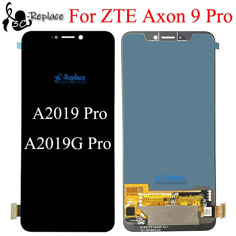 Supor Amoled ZTE akson 9 Pro A2019G Pro A2019 Pro 6.21 LCD ekran