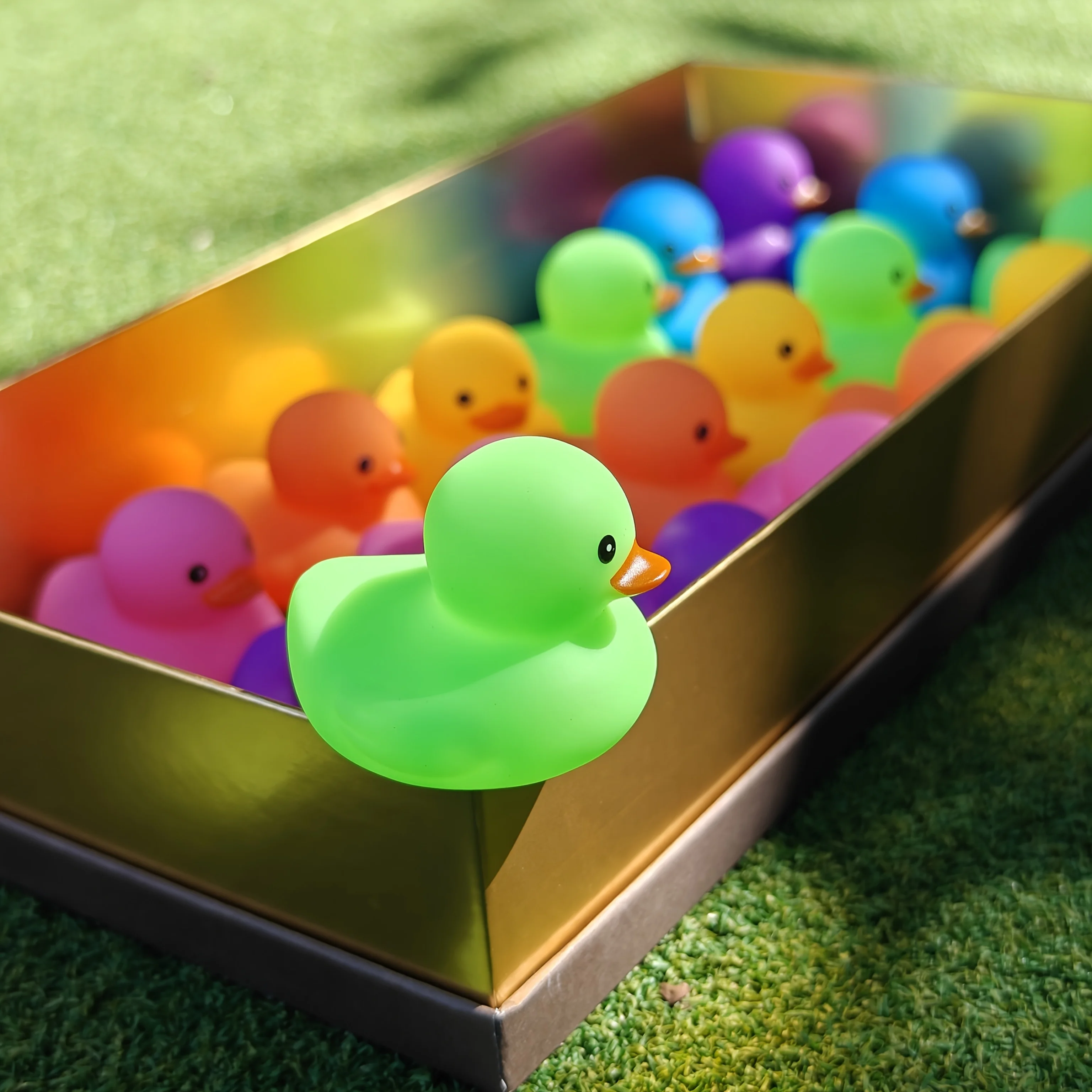 6pcs Rainbow Duck (Random Color), Holiday Party Decorations, Car Interior Decorations, Statue Ornaments