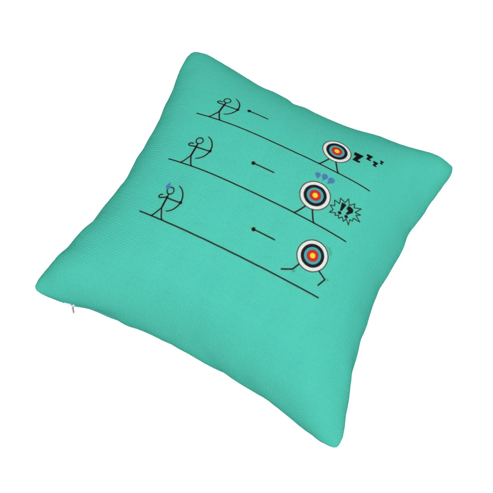 Running Archery Target Cushion Cover 45x45cm Velvet Archer Bow Hunting Pillow Case for Car Square Pillowcase Bedroom Decoration