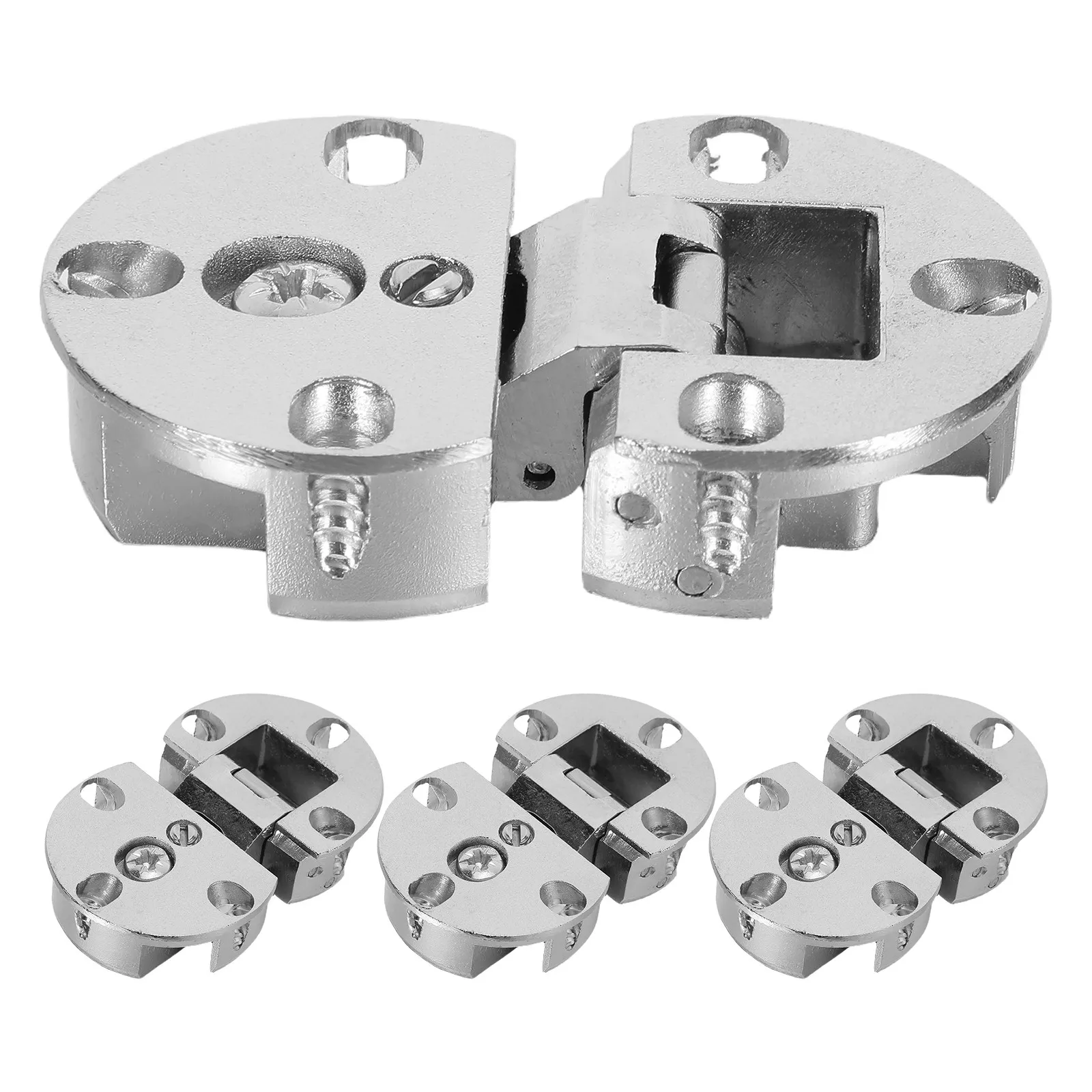 

4Pcs Zinc Alloy Folding Hinges Heavy Duty Round Edge 90 Degree Flip Top Cabinet Hinge for Folding Tables Wardrobe Furniture DIY