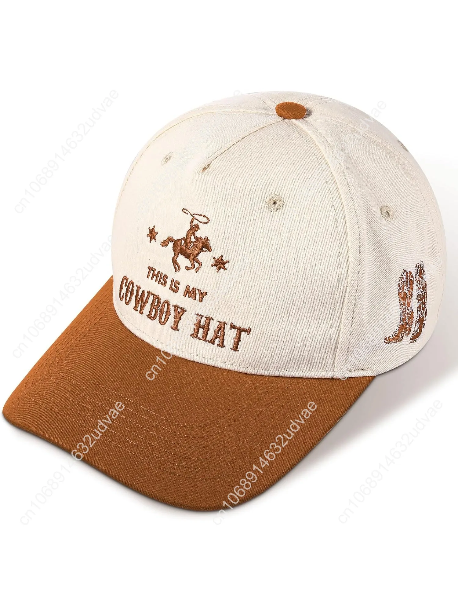

JaGely Vintage Trucker Hat Cute Western Trucker Hat Country Retro Embroidered Cowboy Cap Adjustable for Women Men Gifts