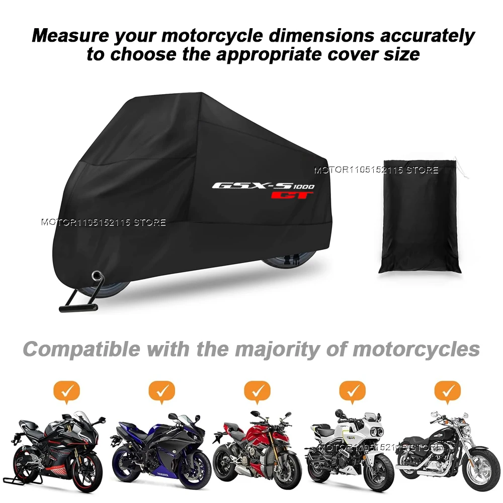 Motorcycle Cover UV Protection Outdoor Waterproof Motorcycle Rain Cover For GSX-S1000GT GSX S1000GT GSXS 1000 GT 2023 5
